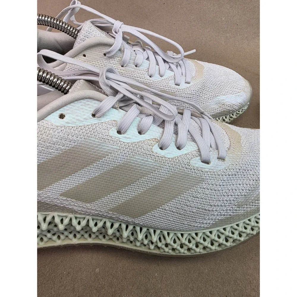 Adidas (Sz 10) Parley x 4D Run 1.0 LTD White Iridescent Running Shoes FW1229